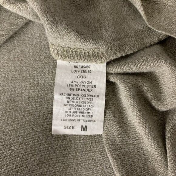 BKE Tee Top Medium Gray Tan Long Sleeve Casual Minimalist Layering - Picture 5 of 5